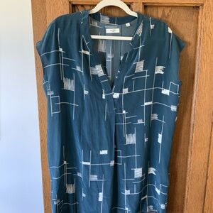 Billy Reid Geometric Patterned Blouse 100% silk